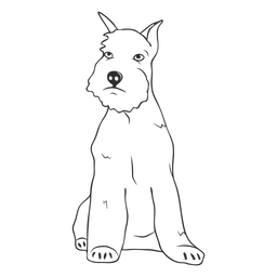 Schnauzer dog illustration - Transparent PNG & SVG vector file