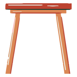 Pequena mesa de madeira desenhada à mão Desenho PNG Transparent PNG