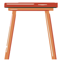 Small wooden table hand drawn PNG Design