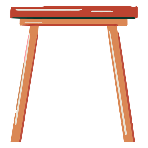 Dibujado a mano pequeña mesa de madera Diseño PNG