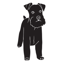 Schnauzer em pé lado de cachorro preto Desenho PNG