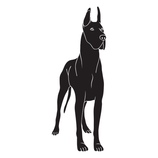 Stehender Doggenhund schwarz PNG-Design
