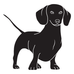 Diseño PNG Y SVG De Lindo Perro Salchicha Negro Para Camisetas