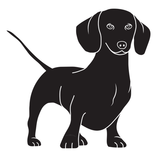 Stansing Dackel Hund schwarz PNG-Design