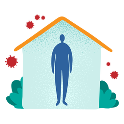 Stay home textured PNG Design