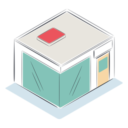 Loja isométrica Desenho PNG