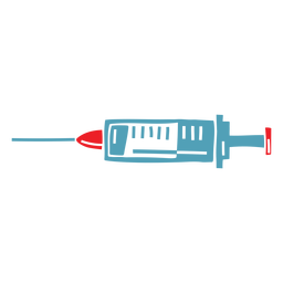 Duotono de jeringa Diseño PNG