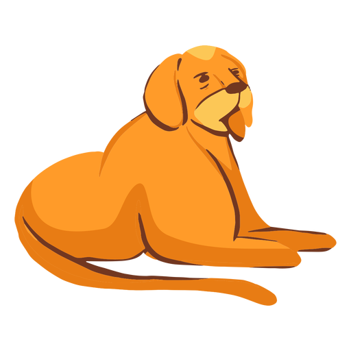 Tired dog illustration