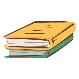 Two books simple flat PNG Design Transparent PNG