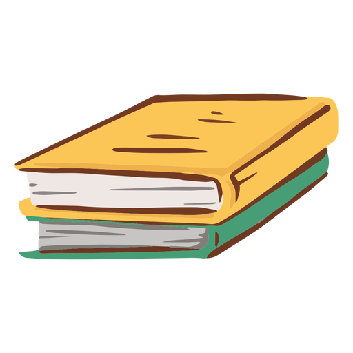 Two books simple flat PNG Design