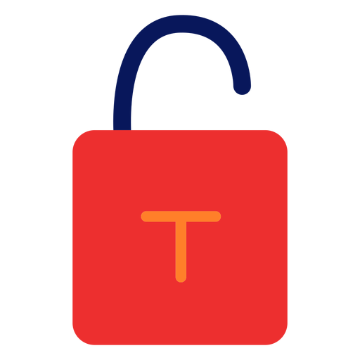Unlock padlock icon PNG Design