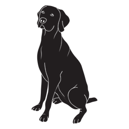 Weimaraner dog black PNG Design