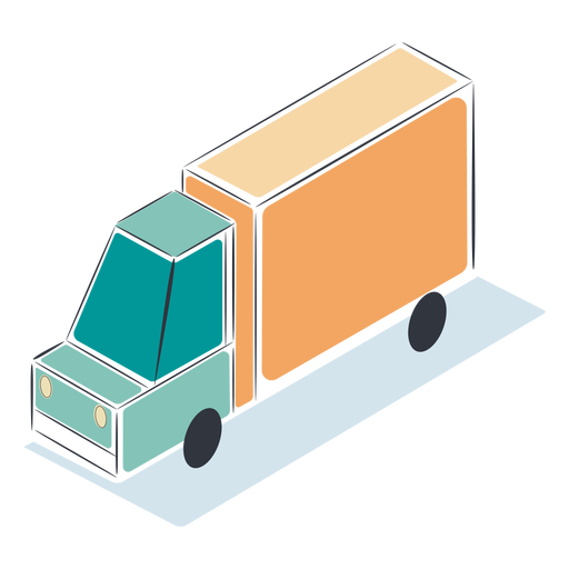 Download Yellow truck isometric - Transparent PNG & SVG vector file