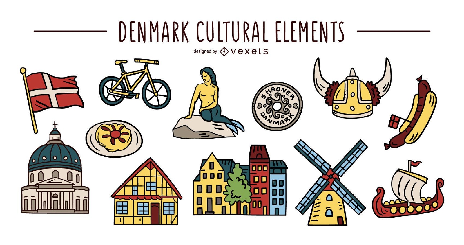 Conjunto de elementos culturales de Dinamarca
