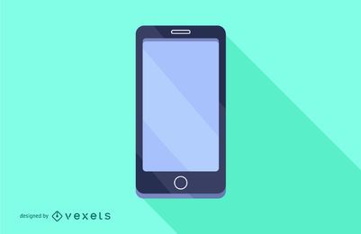 Design Flat Long Shadow Smartphone