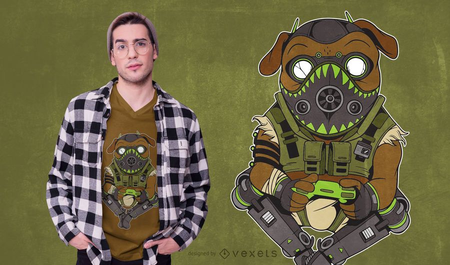 Design do t-shirt da paródia do Pug Octane Design do t-shirt da paródia do Pug Octane