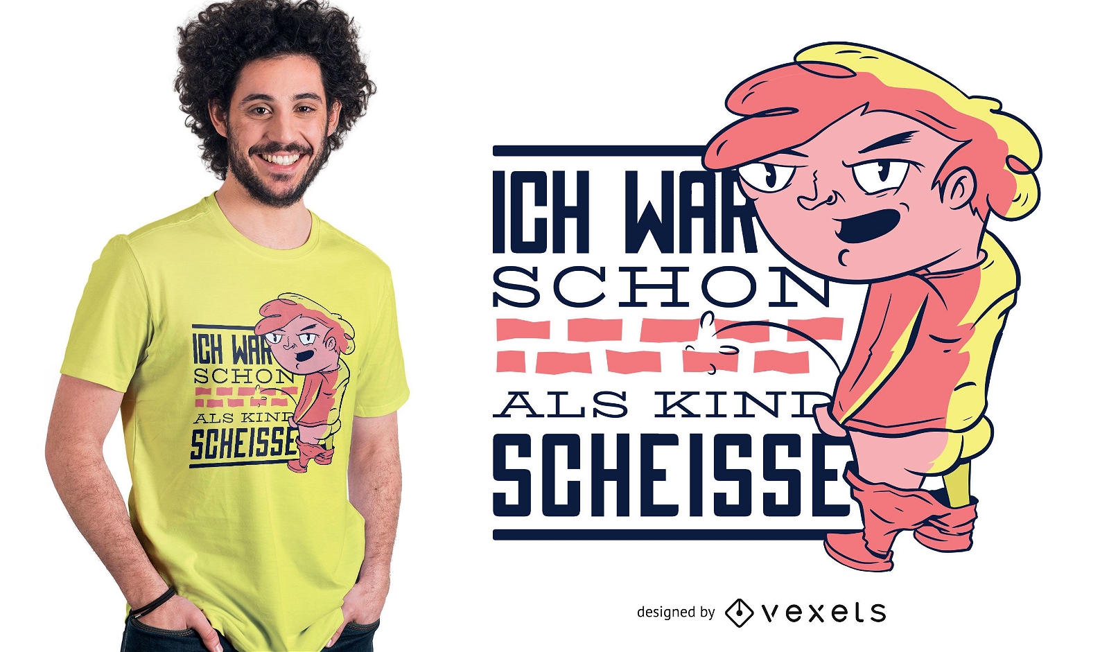 Brat Deutsch Zitat T-Shirt Design