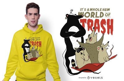 Design de camisetas engraçadas do World Of Trash
