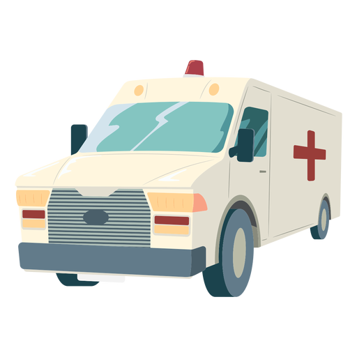 Ambulance color big car PNG Design