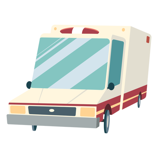 Ambulance color big windshield PNG Design