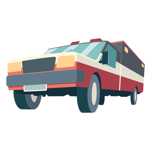 Vista inferior del color de la ambulancia Diseño PNG