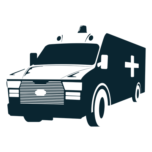 Ambulance monochrome big car PNG Design