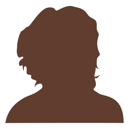 Mujer avatar anónimo pelo rizado Diseño PNG