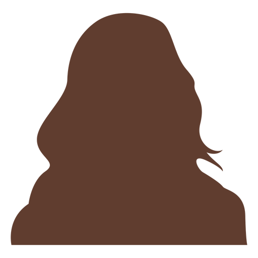 Anonymous avatar woman long hair PNG Design