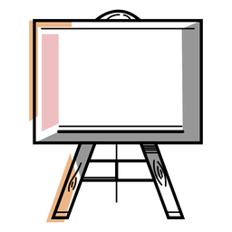 Artist easel stroke PNG Design