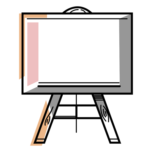 Artist easel stroke PNG Design