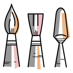 Artist paint brushes PNG Design