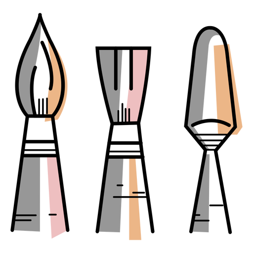 Artist paint brushes PNG Design