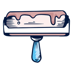 Traço de rolo de pintura do artista Desenho PNG