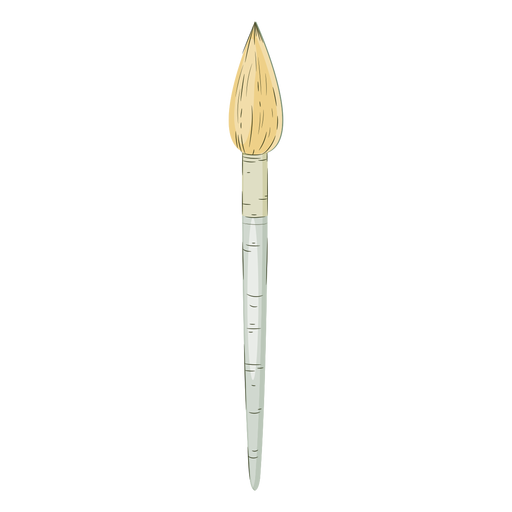 Artist round paint brush color PNG Design