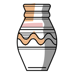 Trazo de jarrón de artista Diseño PNG