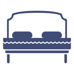 Muebles de cama monocromo Diseño PNG