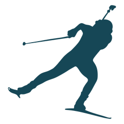 Biathlonist silhouette balance PNG Design