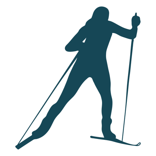Biathlonist silhouette sport PNG Design