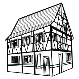 Edificio de trazo de casa Diseño PNG