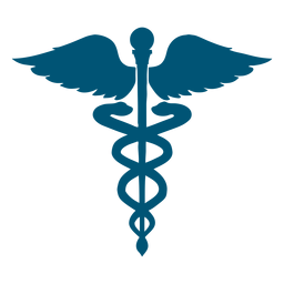 Caduceus Silhouette monochrom PNG-Design