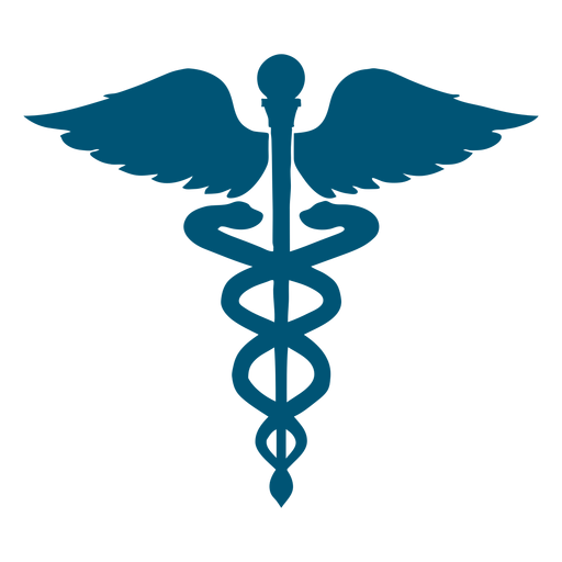 Caduceus silhouette monochrome PNG Design