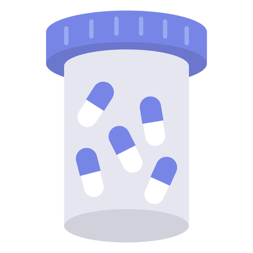 Capsules pills container flat PNG Design