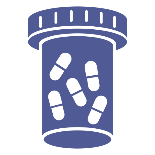Capsules pills container monochrome PNG Design