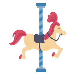 Carnival carousel horse color PNG Design