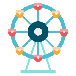 Karnevals Riesenrad Farbe Transparente Png Svg Vektor