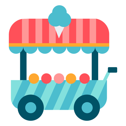 Color de carro de helado de carnaval Diseño PNG