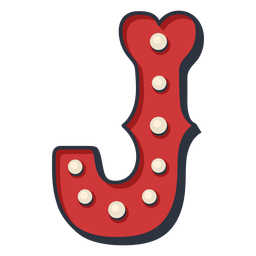 Carnaval letra j color Diseño PNG