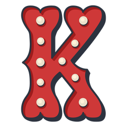 Letra de carnaval k cor Desenho PNG