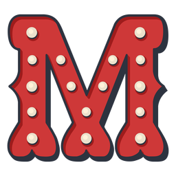 Carnival letter m color PNG Design
