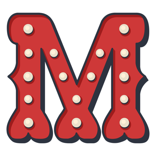 Download Carnival letter m color - Transparent PNG & SVG vector file